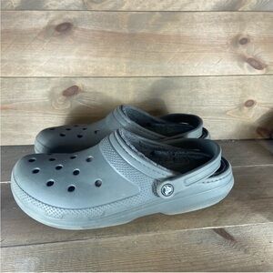 Crocs classic mens size 11 shoes gray slip on comfort lined clogs